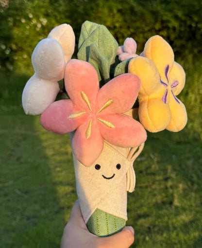 Bouquet of Flowers Plush Plant Flowers Stuffed Plant Plushie Doll Gifts for Kids Valentines Day Girlfriend Birthday Christmas Mother's Day