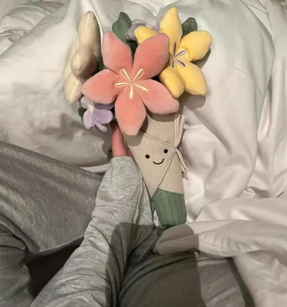 Bouquet of Flowers Plush Plant Flowers Stuffed Plant Plushie Doll Gifts for Kids Valentines Day Girlfriend Birthday Christmas Mother's Day