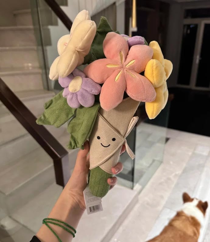 Bouquet of Flowers Plush Plant Flowers Stuffed Plant Plushie Doll Gifts for Kids Valentines Day Girlfriend Birthday Christmas Mother's Day