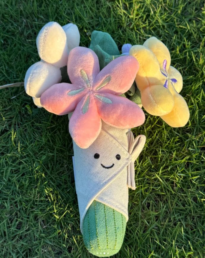 Bouquet of Flowers Plush Plant Flowers Stuffed Plant Plushie Doll Gifts for Kids Valentines Day Girlfriend Birthday Christmas Mother's Day
