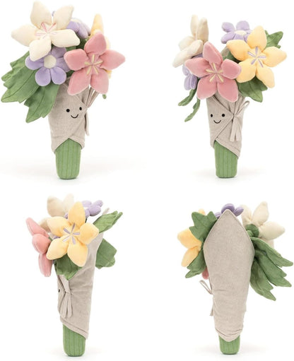 Bouquet of Flowers Plush Plant Flowers Stuffed Plant Plushie Doll Gifts for Kids Valentines Day Girlfriend Birthday Christmas Mother's Day